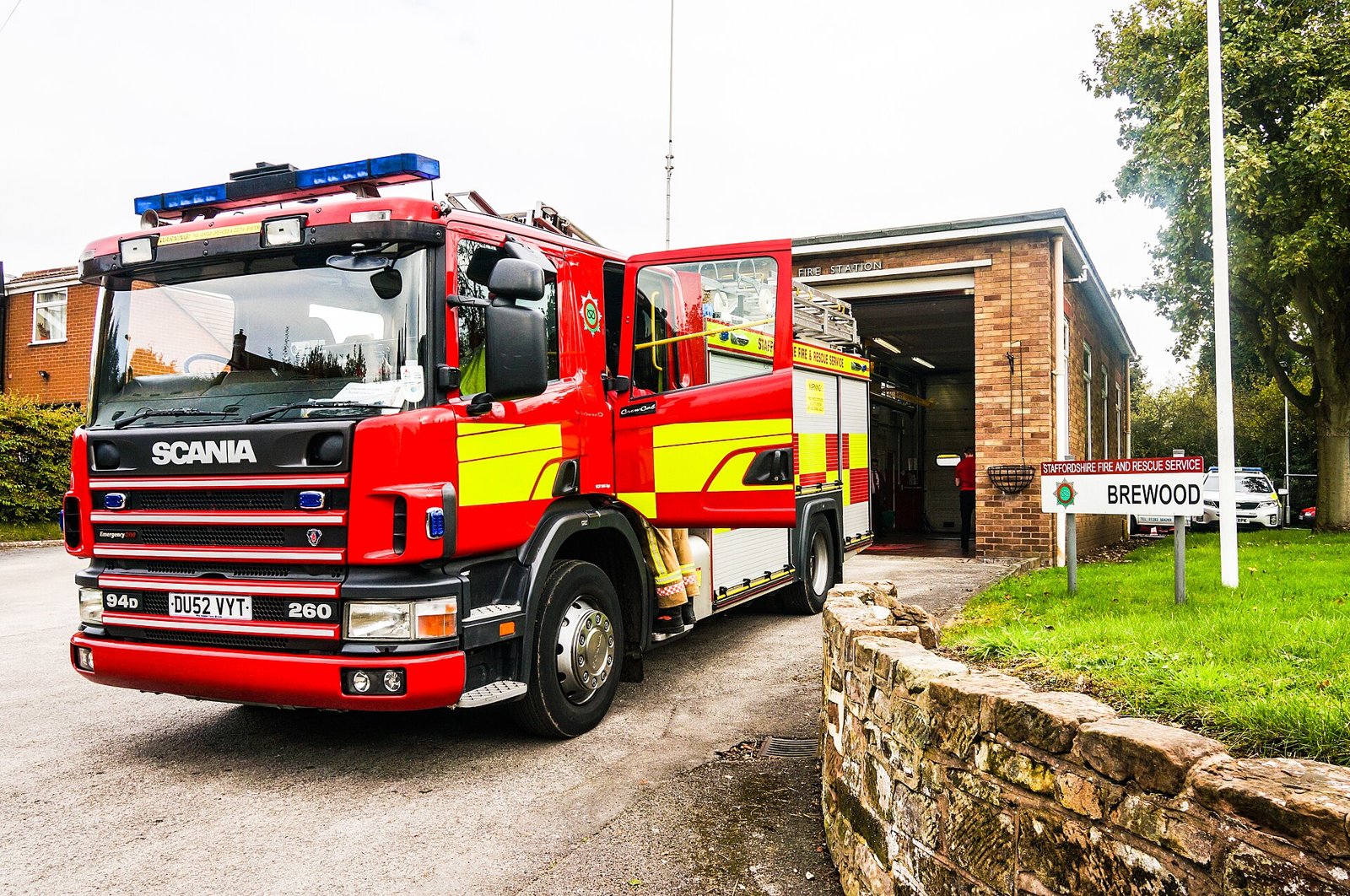 A Staffordshire Fire and Rescue Service fire engine (file photo)